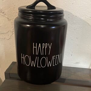 Rae Dunn Black 'Happy Howloween' Canister